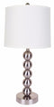 Captivating Table Lamp With Metal Base, Silver, Set of 2-Table Lamps-Silver-Metal-JadeMoghul Inc.