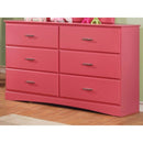Captivating Wooden Dresser In Transitional Style, Pink-Dressers-Pink-Wood-JadeMoghul Inc.