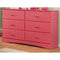 Captivating Wooden Dresser In Transitional Style, Pink-Dressers-Pink-Wood-JadeMoghul Inc.