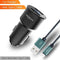 Car Charger Digital Display Dual USB, ROCK 5V 3.4A For iPhone Xiaomi Samsung Fast Charging Voltage Monitoring Universal Phone-Russian Federation-Power Set For Type C-JadeMoghul Inc.