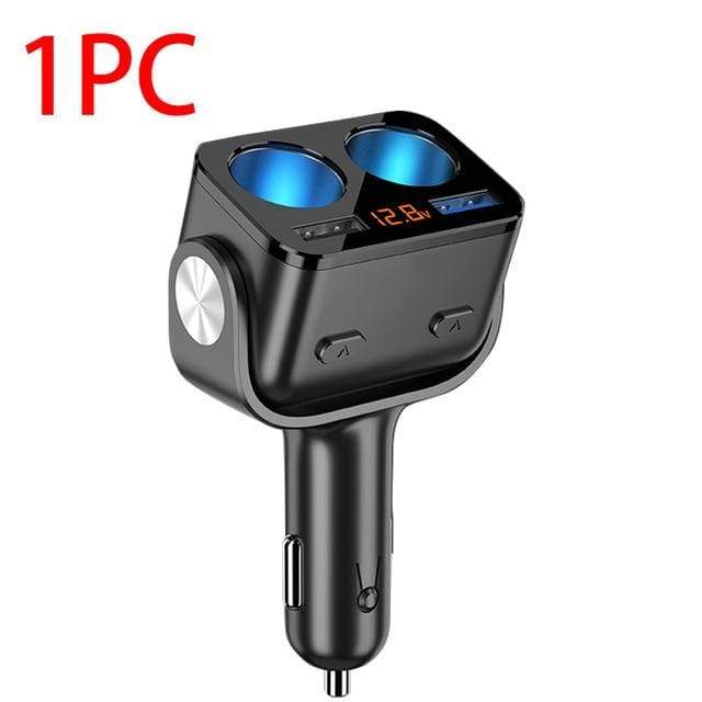 Car Cigarette Lighter Socket Splitter Charger Dual USB QC 3.0 Quick Charge 12V Auto Cigarette Lighter Sockets Power Adapter Plug JadeMoghul Inc. 