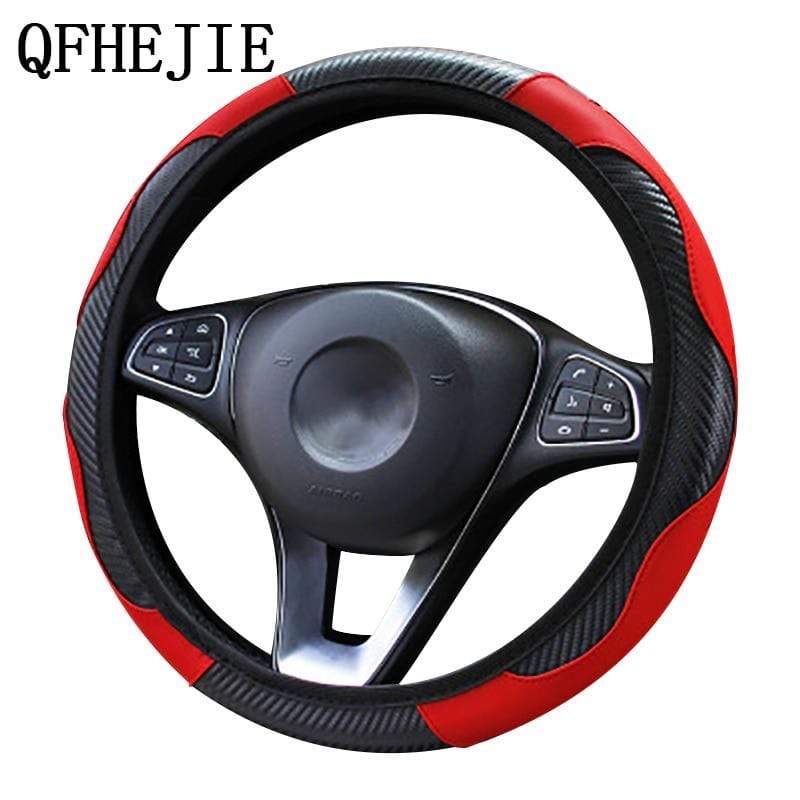 Car Steering Wheel Cover  Breathable Anti Slip PU Steering Covers Suitable 37-38cm Auto steering wheel protective Decoration JadeMoghul Inc. 