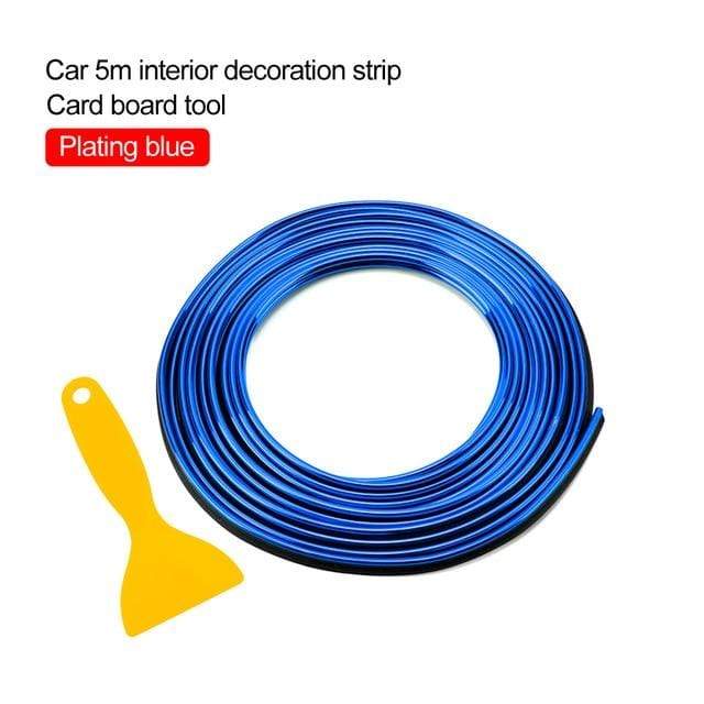 Car Styling 5M/pcs Universal Flexible Car Interior Decoration Moulding Trim Strips Car Central Control and Door Decoration Strip JadeMoghul Inc. 