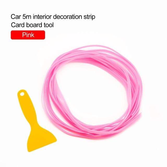 Car Styling 5M/pcs Universal Flexible Car Interior Decoration Moulding Trim Strips Car Central Control and Door Decoration Strip JadeMoghul Inc. 