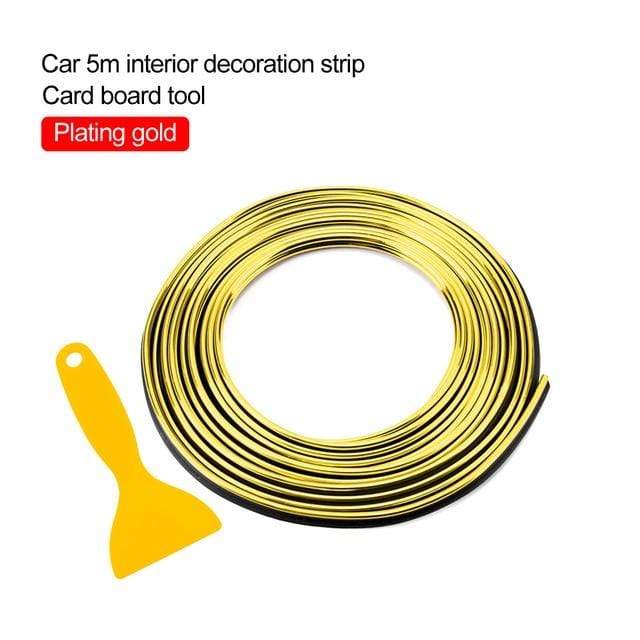 Car Styling 5M/pcs Universal Flexible Car Interior Decoration Moulding Trim Strips Car Central Control and Door Decoration Strip JadeMoghul Inc. 