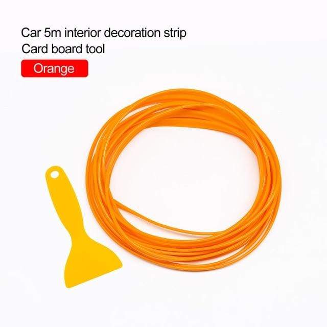 Car Styling 5M/pcs Universal Flexible Car Interior Decoration Moulding Trim Strips Car Central Control and Door Decoration Strip JadeMoghul Inc. 