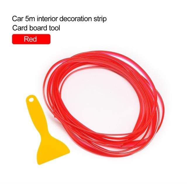 Car Styling 5M/pcs Universal Flexible Car Interior Decoration Moulding Trim Strips Car Central Control and Door Decoration Strip JadeMoghul Inc. 