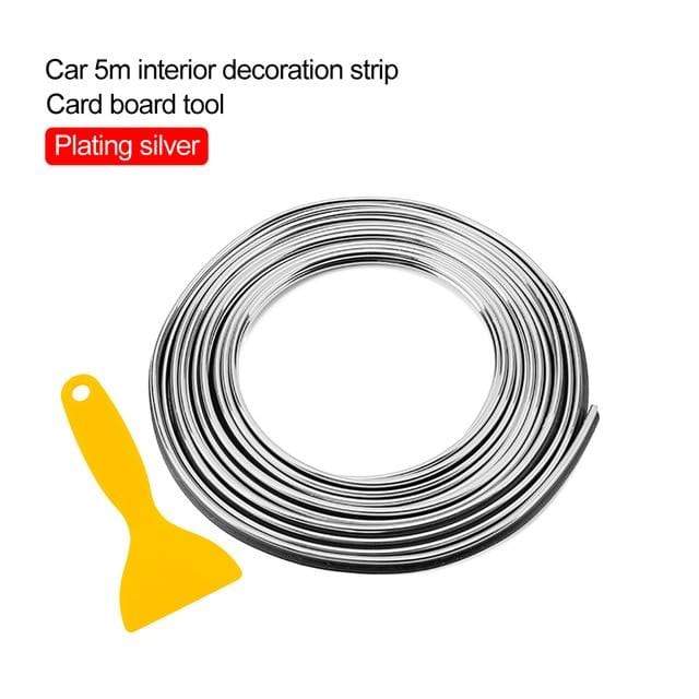 Car Styling 5M/pcs Universal Flexible Car Interior Decoration Moulding Trim Strips Car Central Control and Door Decoration Strip JadeMoghul Inc. 