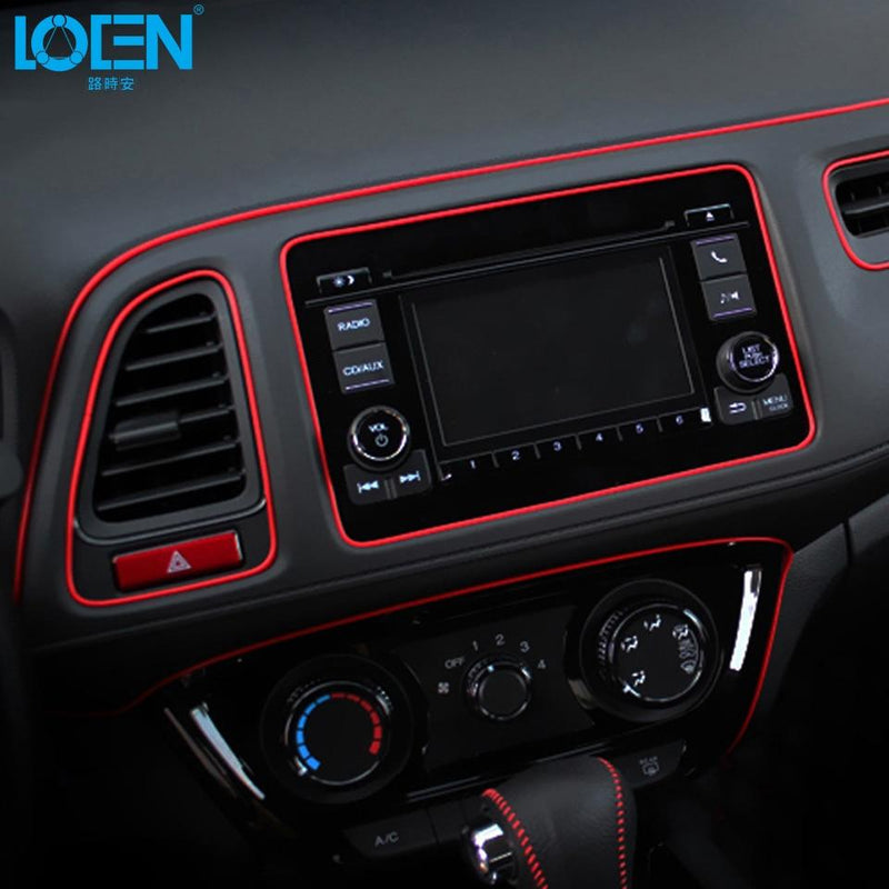 Car Styling 5M/pcs Universal Flexible Car Interior Decoration Moulding Trim Strips Car Central Control and Door Decoration Strip JadeMoghul Inc. 