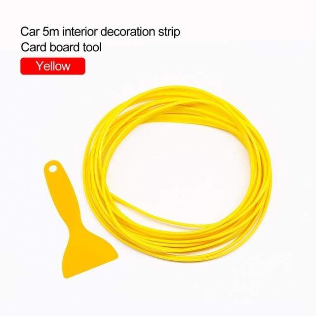 Car Styling 5M/pcs Universal Flexible Car Interior Decoration Moulding Trim Strips Car Central Control and Door Decoration Strip JadeMoghul Inc. 
