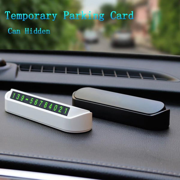 Car Temporary Parking Card Phone Number Card Plate Telephone Number Car Park Stop Automobile Accessories Car-styling 13x2.5cm JadeMoghul Inc. 