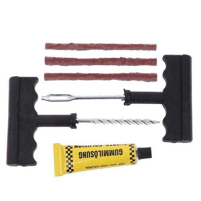 Car Tire Repair Tools Tire Repair Kit Rivet Tool Set Car Bicycle Tubeless Tire Puncture Plug Garage Auto Parts Free Shipping JadeMoghul Inc. 