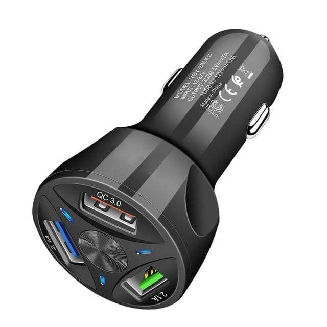 Car USB Charger Quick Charge 3.0 4.0 Universal 18W Fast Charging in car 4 Port mobile phone charger for samsung s10 iphone 11 7 AExp