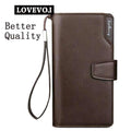 Card holder Leather Wallet men Long Design Quality passport cover Fashion Casual Mens Purse Zipper Multi-function coin purse 7X-7X6 Brown Quality-JadeMoghul Inc.