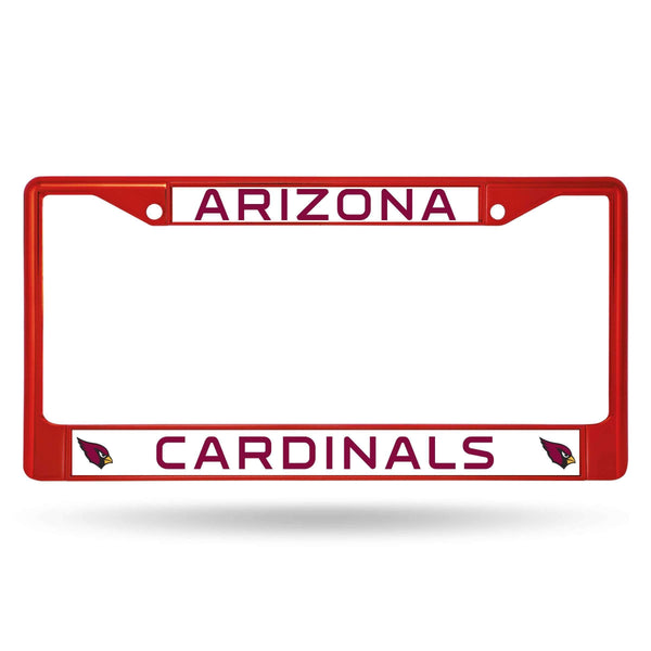 Cute License Plate Frames Cardinals Red Colored Chrome Frame