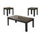 Carly Coffee/End Table Set, Black, Pack of 3 Piece-Coffee Table Sets-Black-Faux Marble MDF-JadeMoghul Inc.