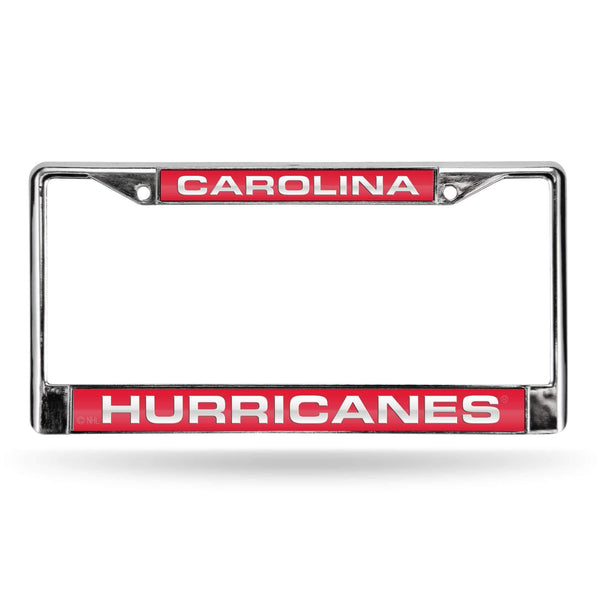 NHL Carolina Hurricanes Red Laser Chrome Frame