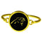 Carolina Panthers Gold Tone Bangle Bracelet-NFL,Carolina Panthers,Jewelry & Accessories-JadeMoghul Inc.
