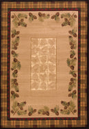 Carpets Bedroom Carpet 31" x 50" x 0.47" Toffee Polypropylene Mat Rug 8973 HomeRoots