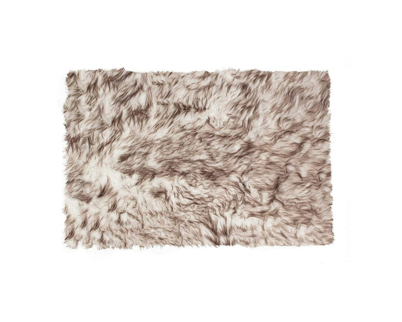 Carpets Carpet - 24" x 36" x 1.5" Gradient Chocolate, Faux Sheepskin, Rectangular - Area Rug HomeRoots