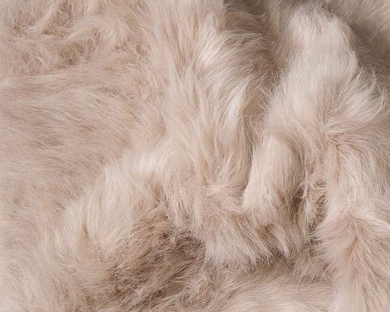 Carpets Carpet - 24" x 36" x 1.5" Taupe Faux Sheepskin - Area Rug HomeRoots