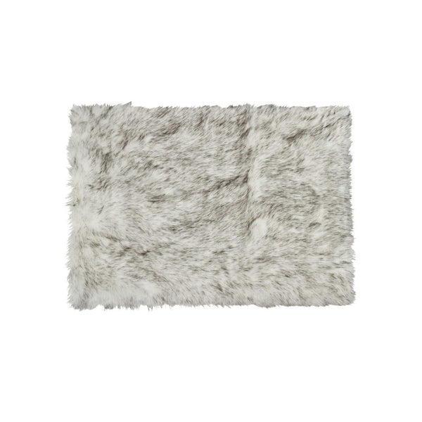 Carpets Carpet - 60" x 96" Gradient Gray Sheepskin - Rug/Throw HomeRoots