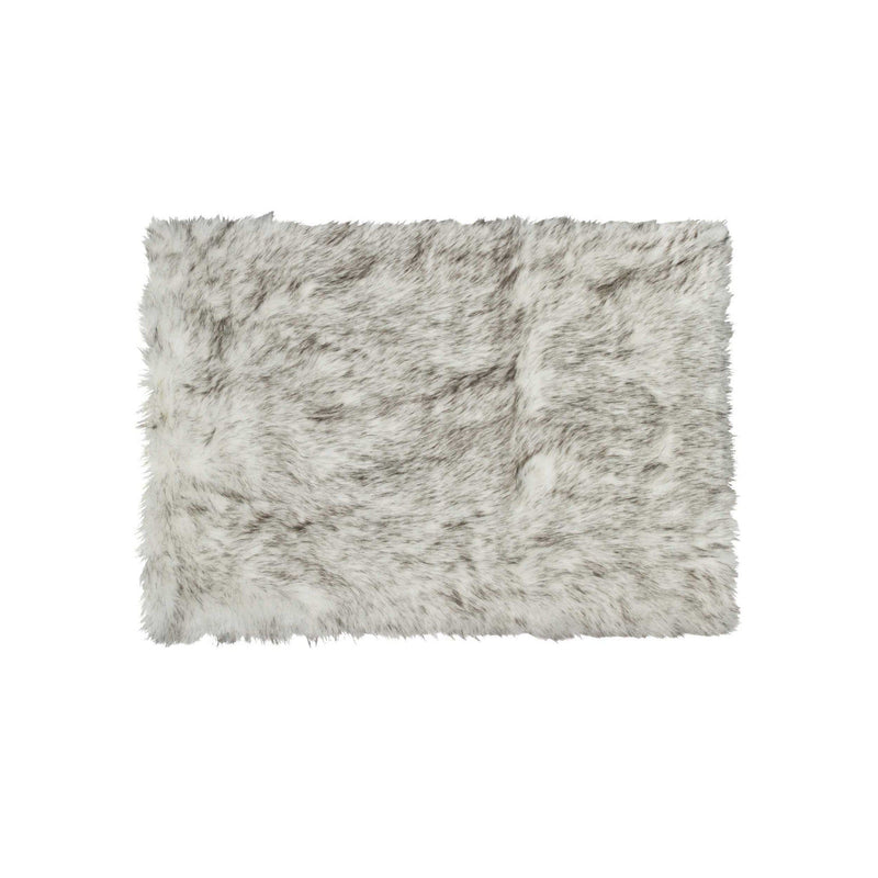 Carpets Carpet - 60" x 96" Gradient Gray Sheepskin - Rug/Throw HomeRoots