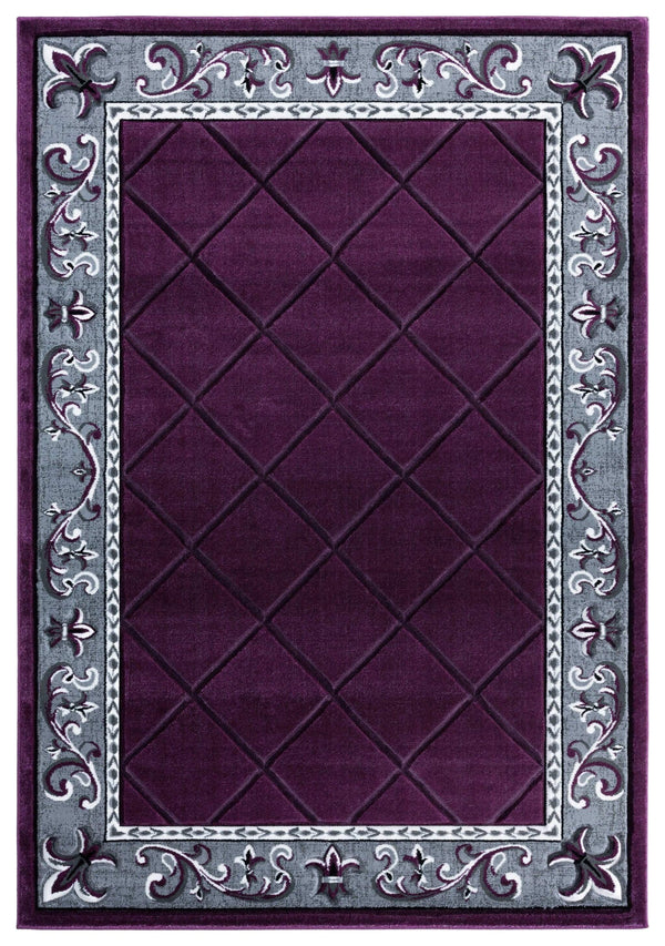 Carpets Carpet Deals 31" x 50" x 0.53" Plum Olefin/Polypropylene Mat Rug 7383 HomeRoots