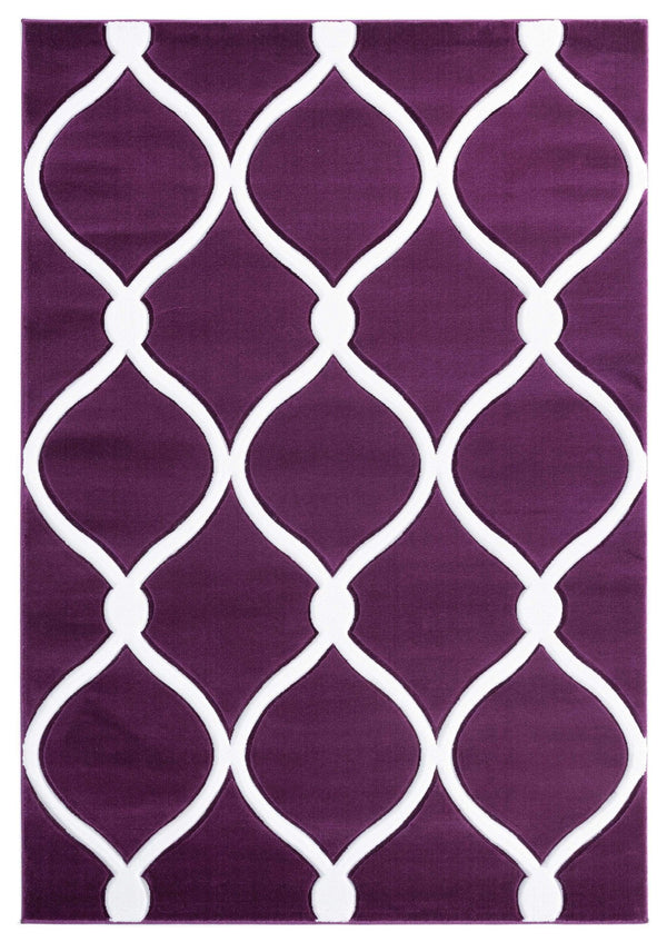 Carpets Carpet Deals 31" x 50" x 0.53" Plum Olefin/Polypropylene Mat Rug 7491 HomeRoots