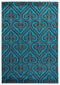 Carpets Carpet Deals 31" x 50" x 0.53" Turquoise Olefin/Polypropylene Mat Rug 7461 HomeRoots