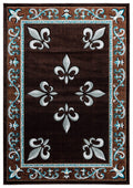 Carpets Carpet Deals 63" x 90" x 0.53" Turquoise Olefin/Polypropylene Area Rug 7396 HomeRoots