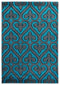 Carpets Carpet Deals 63" x 90" x 0.53" Turquoise Olefin/Polypropylene Area Rug 7462 HomeRoots