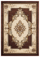 Carpets Carpet Deals - 94" x 126" x 0.53" Chocolate Olefin/Polypropylene Area Rug HomeRoots