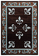 Carpets Carpet Deals 94" x 126" x 0.53" Turquoise Olefin/Polypropylene Area Rug 7398 HomeRoots