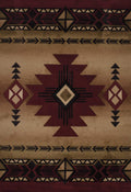 Carpets Carpet Depot 22" x 32" x 0.47" Burgundy Polypropylene Accent Rug 8506 HomeRoots