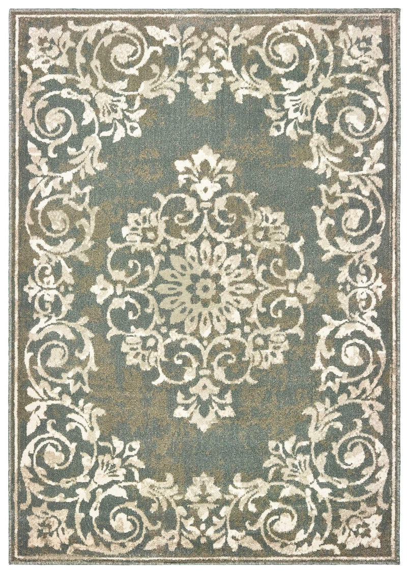 Carpets Carpet Mart 22" x 36" x 0.31" Charcoal Polypropylene Accent Rug 9820 HomeRoots