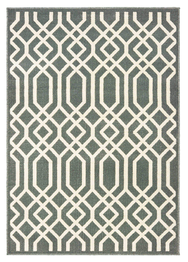 Carpets Carpet Mart 22" x 36" x 0.31" Charcoal Polypropylene Accent Rug 9860 HomeRoots