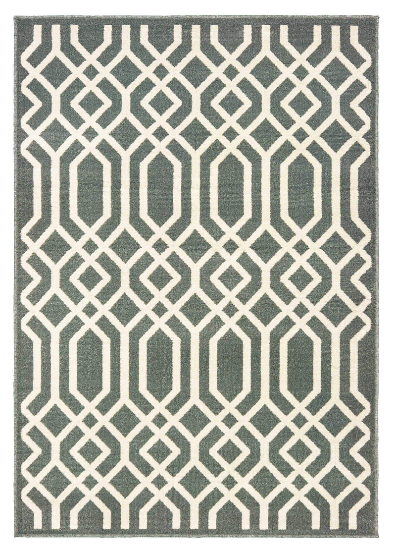 Carpets Carpet Mart 22" x 36" x 0.31" Charcoal Polypropylene Accent Rug 9860 HomeRoots