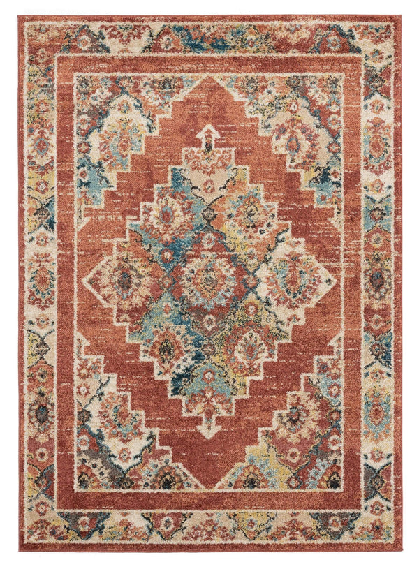 Carpets Carpet Mart 22" x 36" x 0.37" Brick Olefin Frieze Accent Rug 9749 HomeRoots