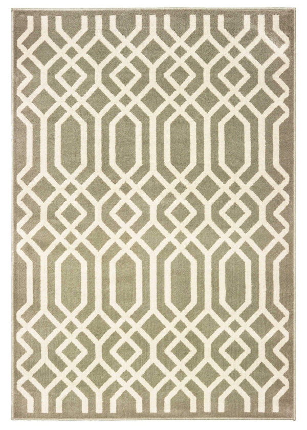 Carpets Carpet Mart 47" x 63" x 0.31" Grey Polypropylene Accent Rug 9857 HomeRoots