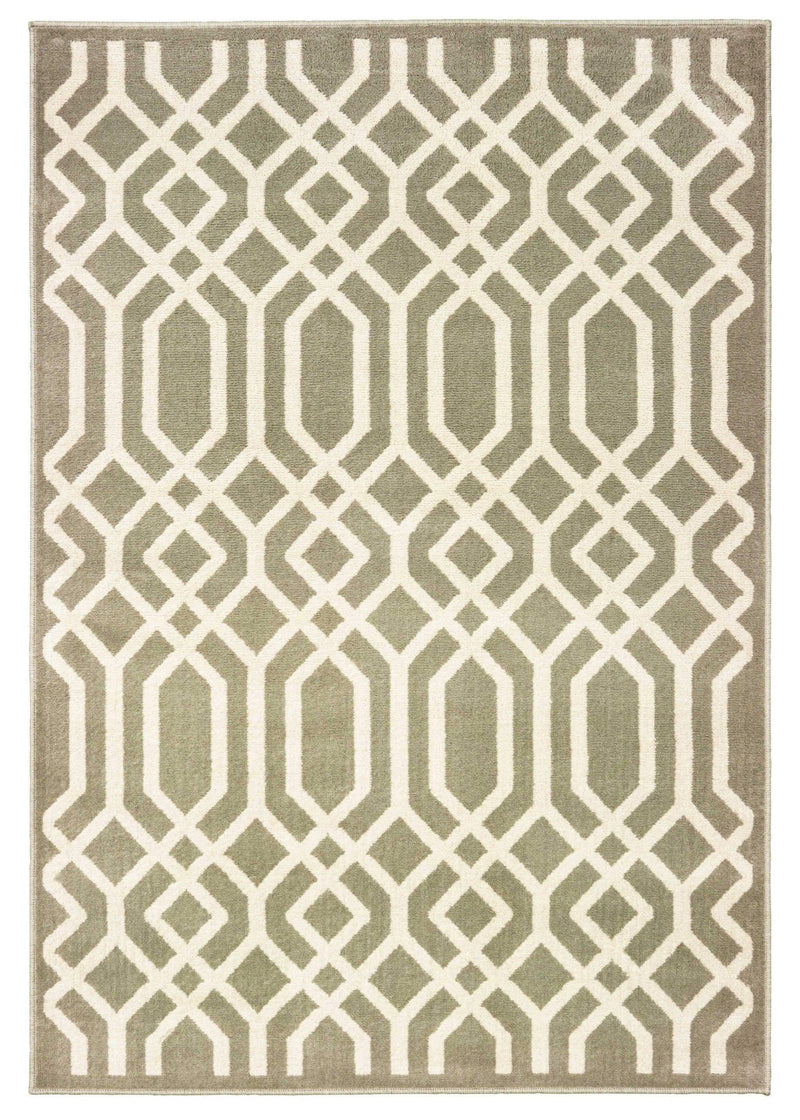 Carpets Carpet Mart 47" x 63" x 0.31" Grey Polypropylene Accent Rug 9857 HomeRoots