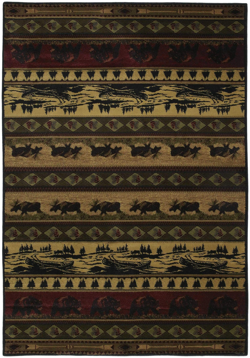 Carpets Carpet Mart 47" x 63" x 0.45" Lodge Polypropylene Accent Rug 9782 HomeRoots