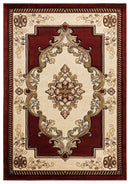 Carpets Carpet Warehouse 22" x 32" x 0.53" Burgundy Olefin/Polypropylene Accent Rug 7309 HomeRoots