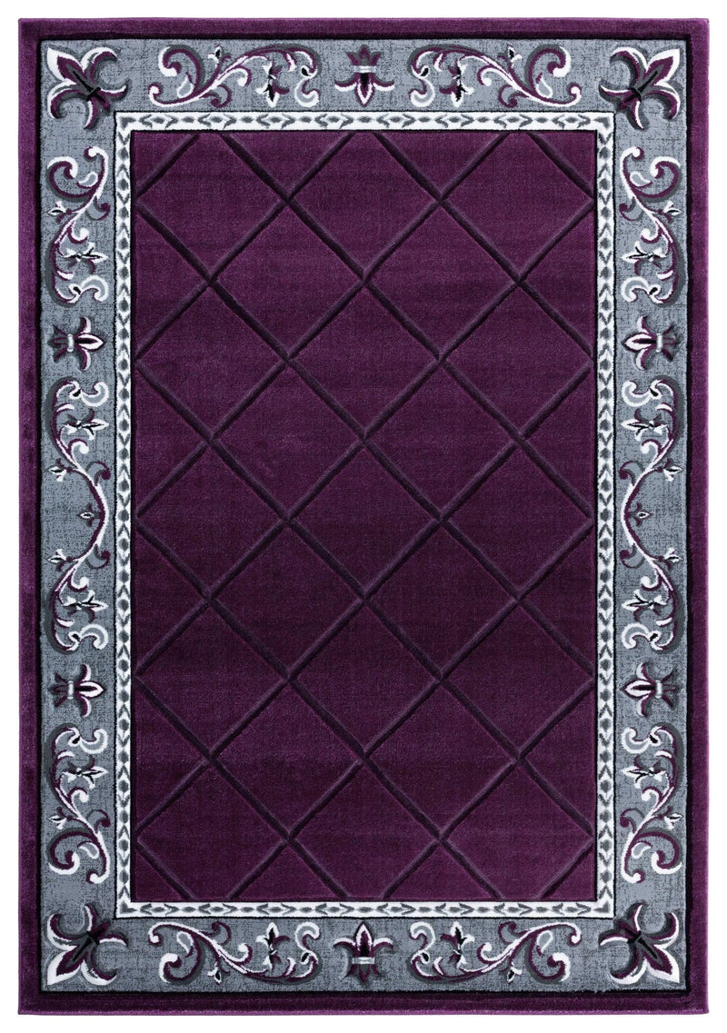 Carpets Carpet Warehouse 22" x 32" x 0.53" Plum Olefin/Polypropylene Accent Rug 7381 HomeRoots