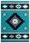 Carpets Carpet Warehouse 22" x 32" x 0.53" Turquoise Olefin/Polypropylene Accent Rug 7291 HomeRoots