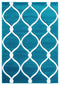 Carpets Carpet Warehouse 22" x 32" x 0.53" Turquoise Olefin/Polypropylene Accent Rug 7477 HomeRoots