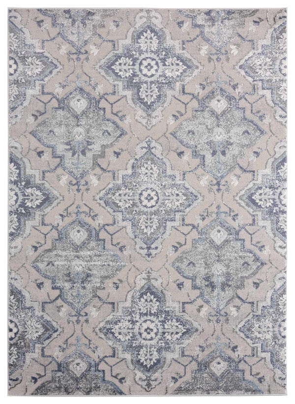 Carpets Carpet Warehouse 23" x 36" x 0.39" Blue Polyester/Olefin Accent Rug 7893 HomeRoots