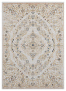 Carpets Carpet Warehouse 23" x 36" x 0.79" Beige Microfiber/Polyester Accent Rug 8006 HomeRoots