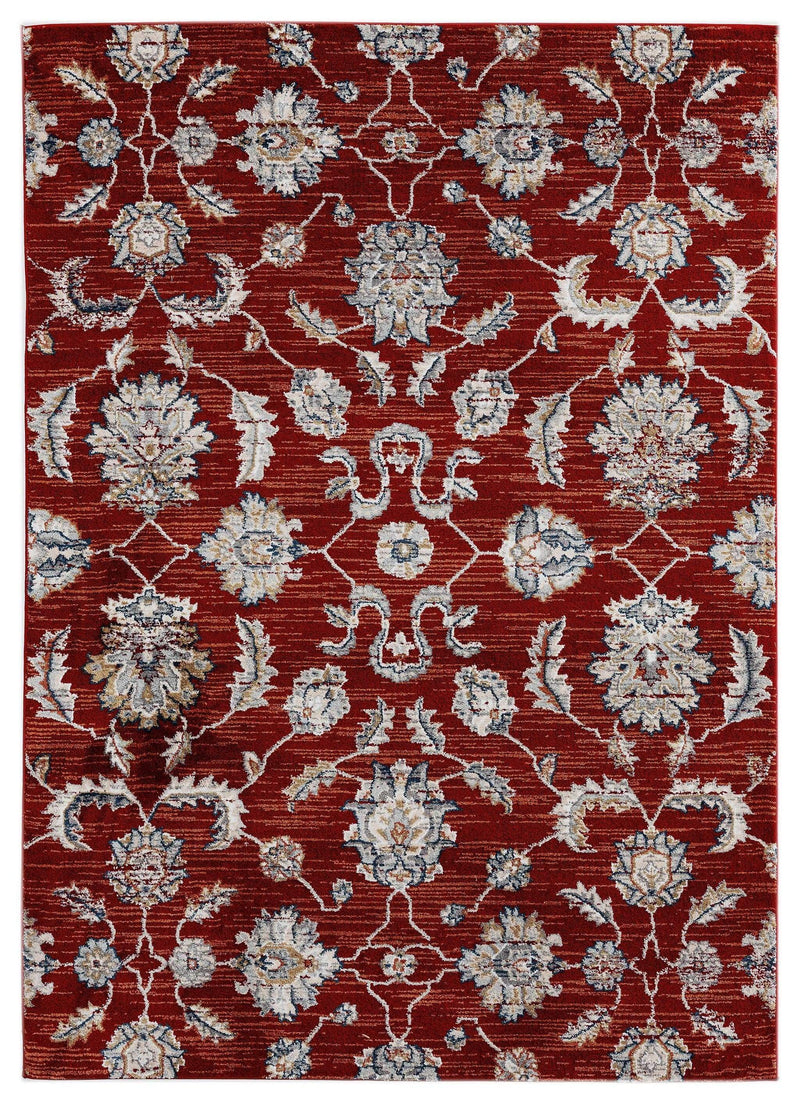 Carpets Carpet Warehouse - 23" x 36" x 0.79" Crimson Microfiber/Polyester Accent Rug HomeRoots