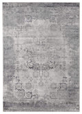 Carpets Discount Carpet 23" x 36" x 0.39" Grey Viscose/Polyester Accent Rug 592 HomeRoots